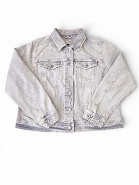Universal Thread Lavender/Gray Acid Wash Denim Jacket